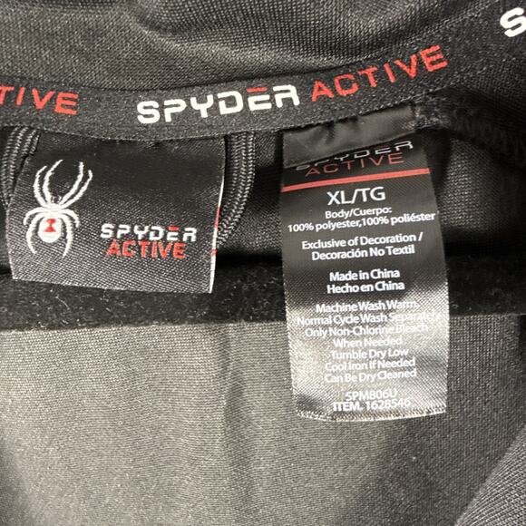 Spyder Active Mens Athletic NWT Jacket Prow-B Full Zip Black Lightweight Sz XL - Picture 5 of 7